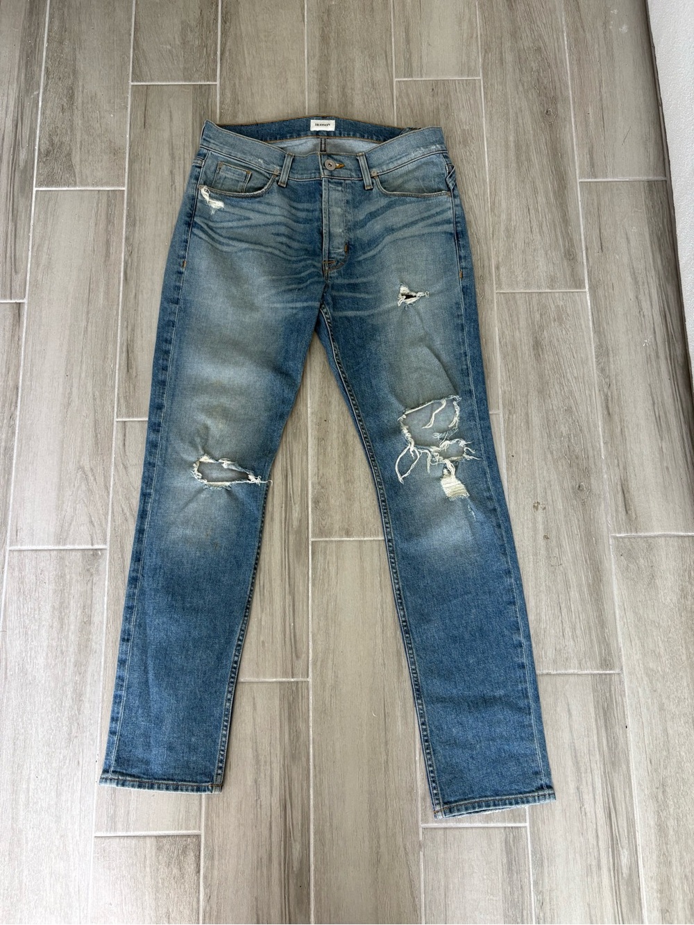 Hudson Men's Distressed Slim Straight Jeans Size 32